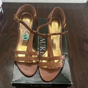 Brown wedge heels size 8 1/2
